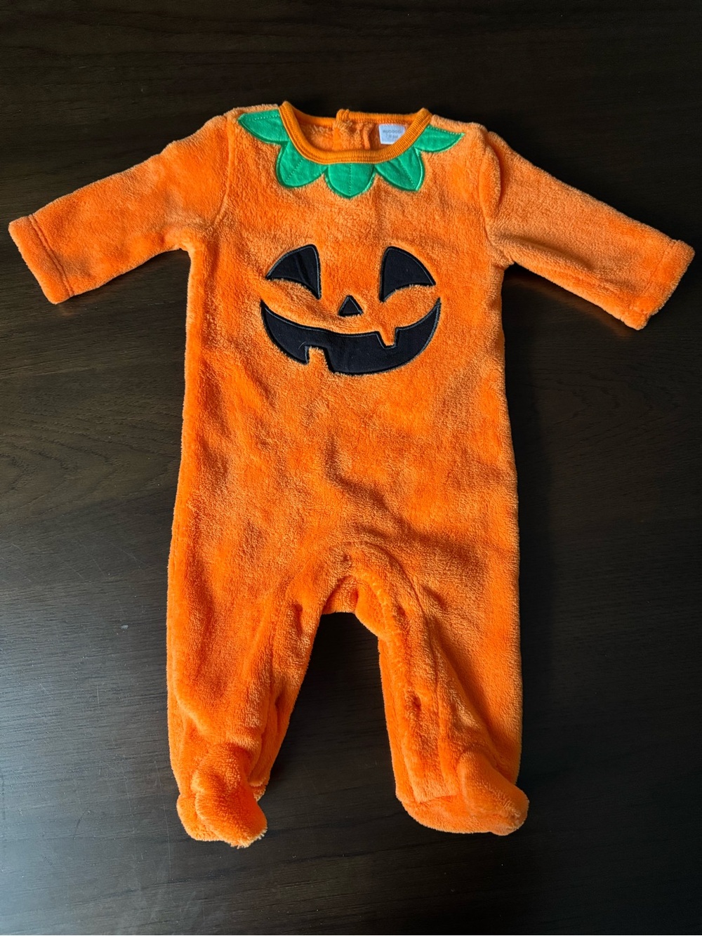 Rococo Baby Pumpkin Jack O’ Lantern Plush Halloween Costume Sleeper Pajama 0-3M